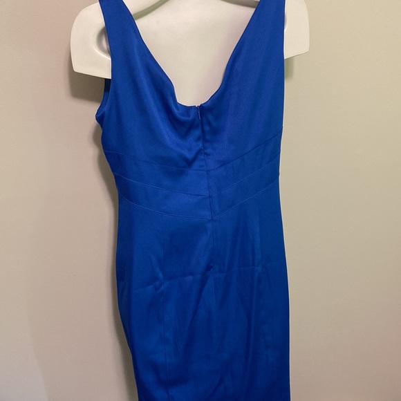 JONES WEAR Bright Blue Sheath Cocktail Dress Size 10 - Picture 3 of 6